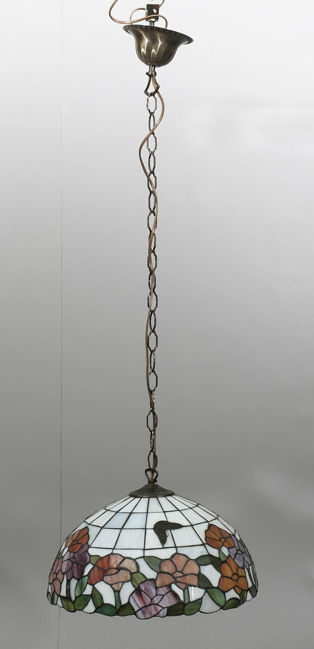 TAKLAMPA, modell Tiffany, 1900-talets andra hälft.