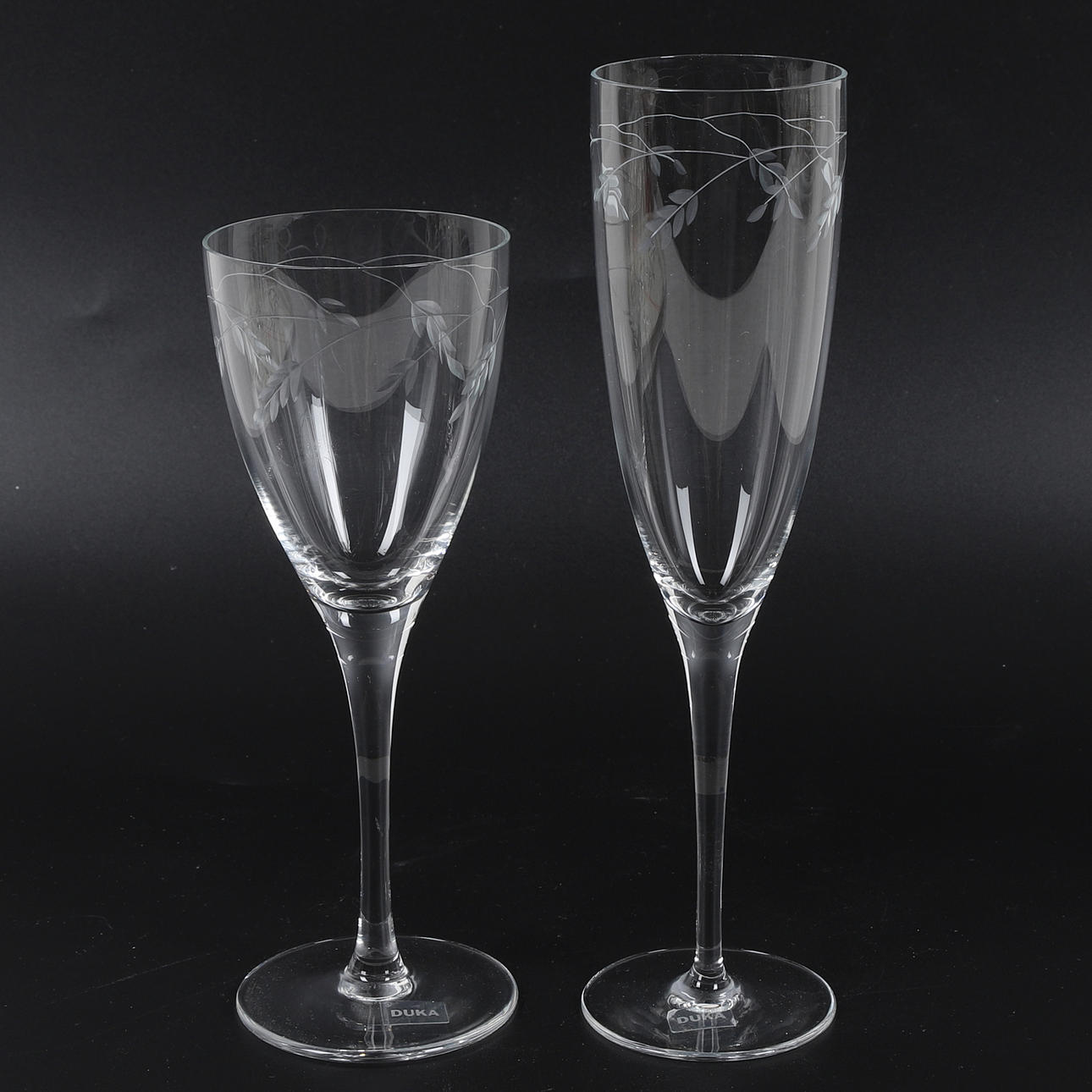 VIN- & CHAMPAGNEGLAS, 9 st, "Lovisa", Duka.