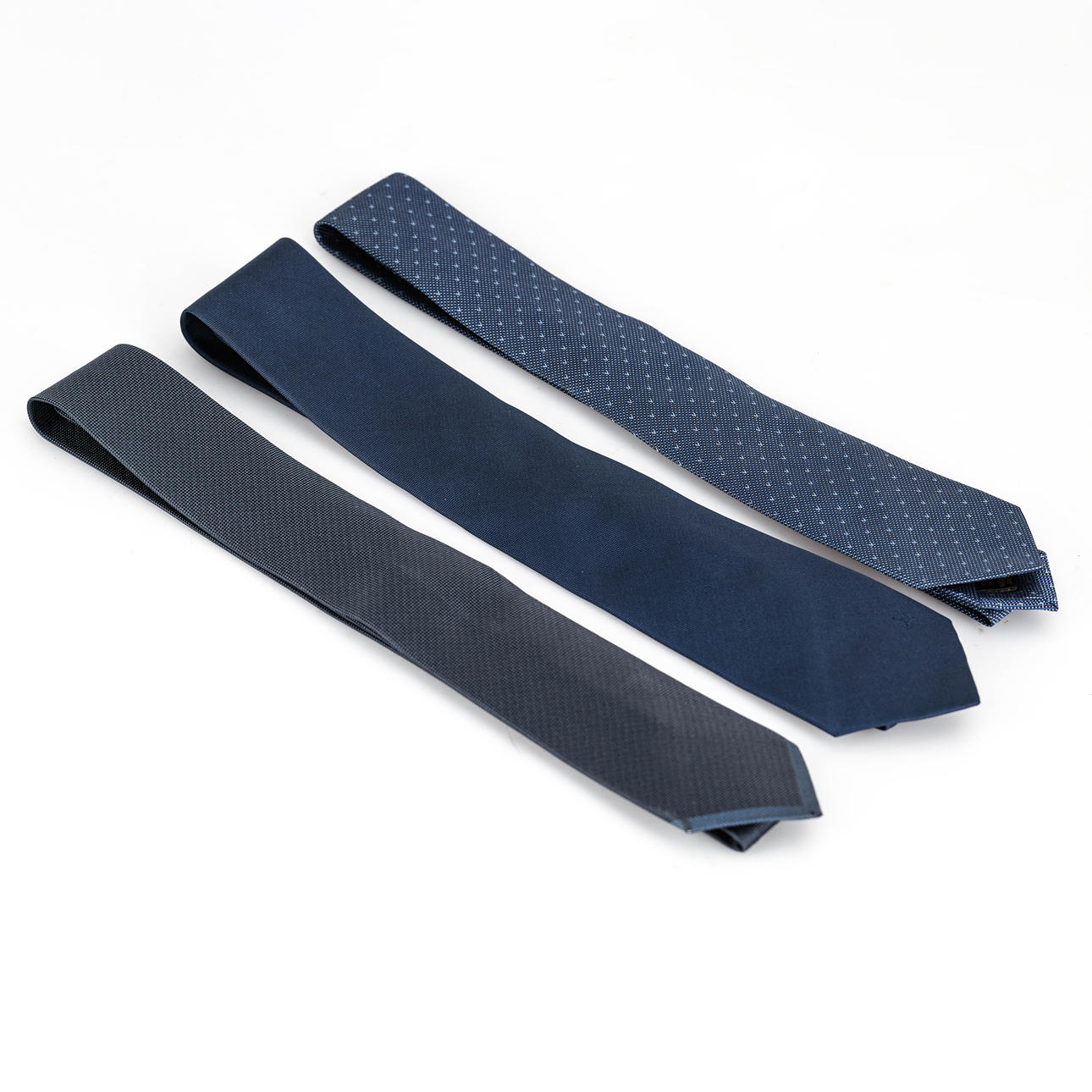 LOUIS VUITTON, Slipsar 3 st, siden, blå.