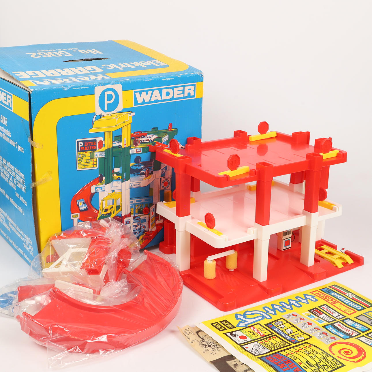 TOY PARKING, plastic, “Esso”, Wader. Germany.