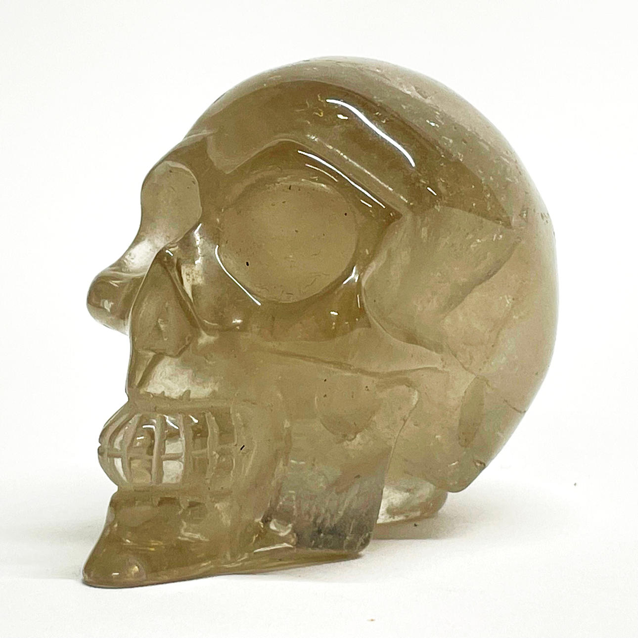 CALAVERA DE CRISTAL DE ROCA TALLADA.