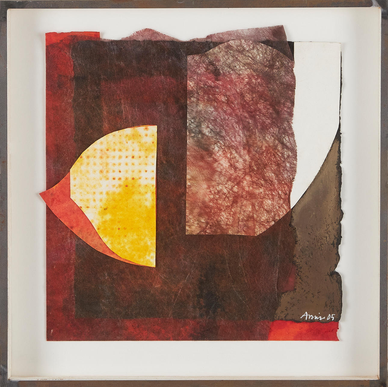 SUSANNA ARWIN. Composition, mixed media, signed, dated 05.