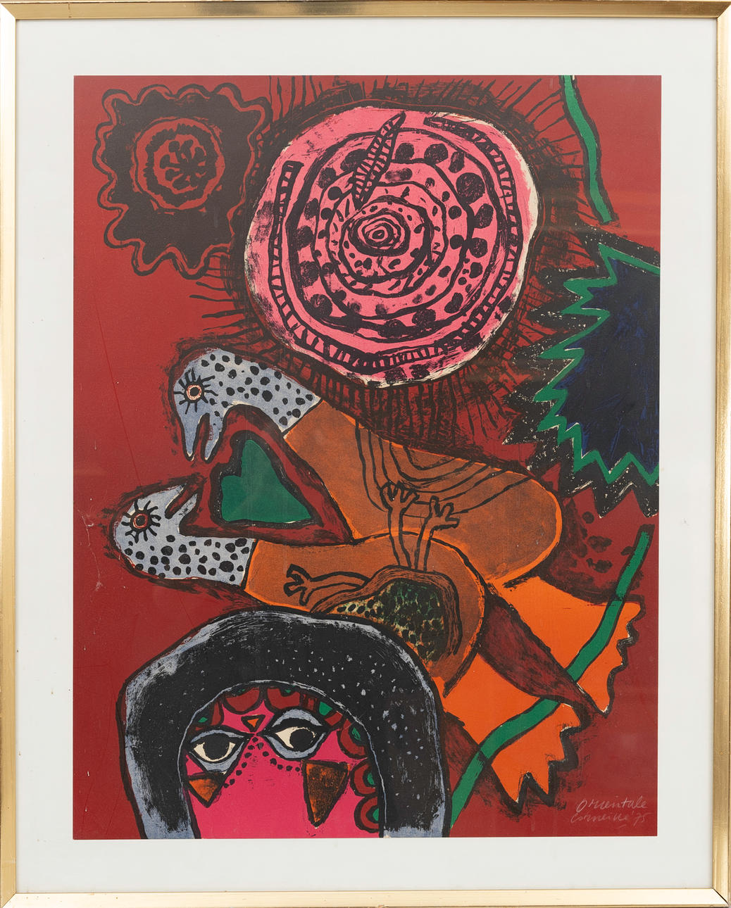 BEVERLOO CORNEILLE. “Orientale”, lithograph in colours, signed and dated 1975.