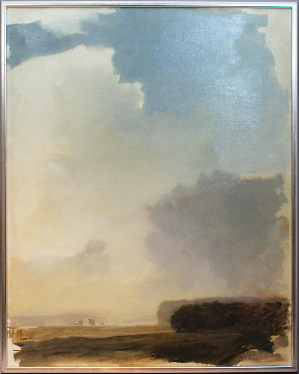 TORD LAGER. "Landskap I, Halland. Olja på duk. Signerad.