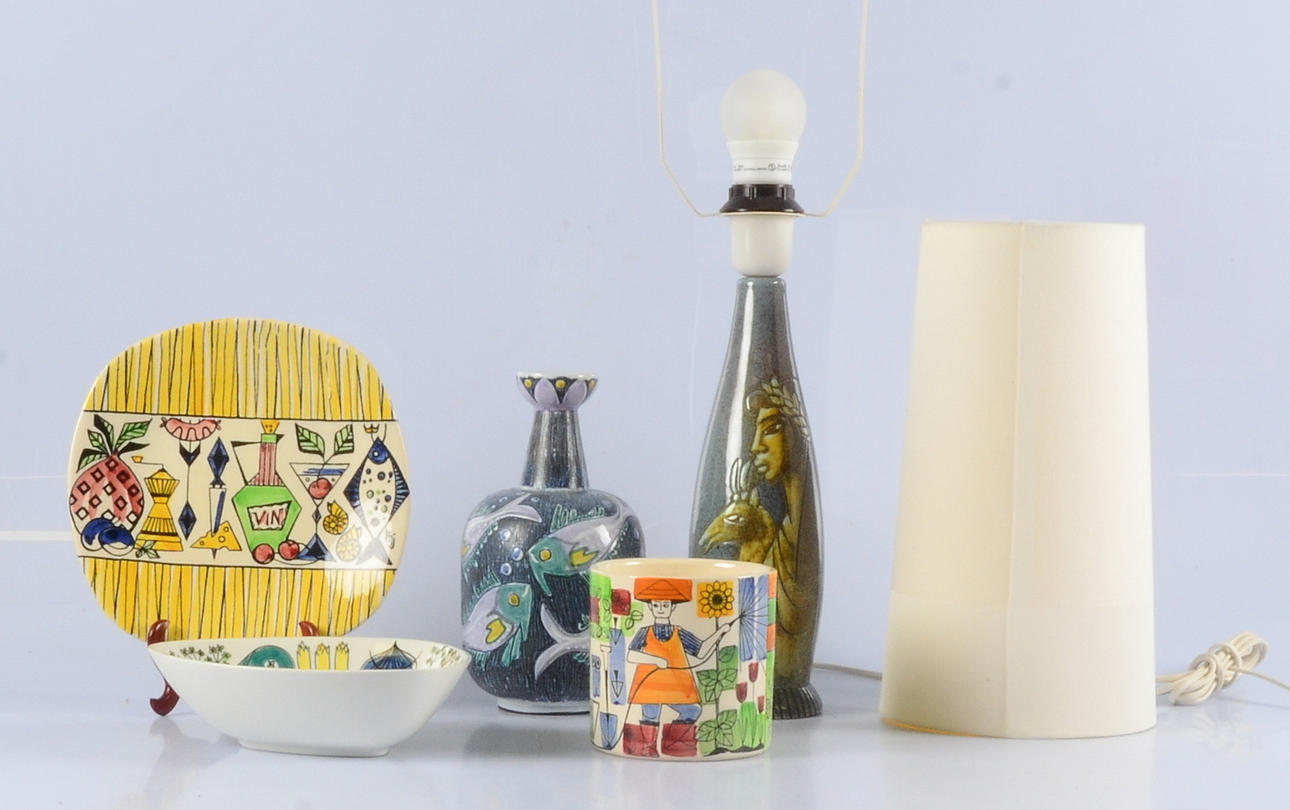 PARTI KERAMIK, 5-delar, Anita Nylund mm.