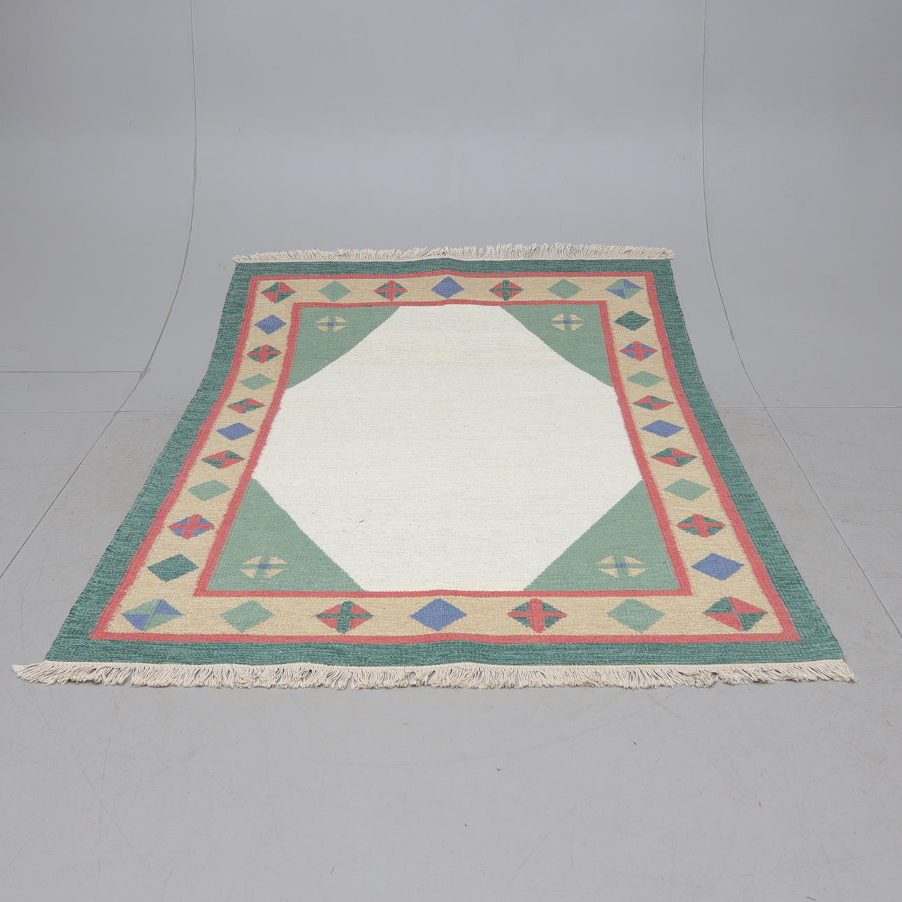 A CARPET, wicker, unsigned, approx 166x229.