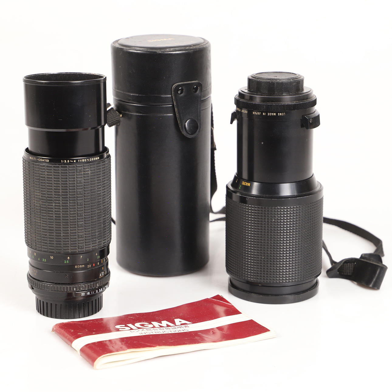 2 lenses, Sigma/Vivitar, Japan.