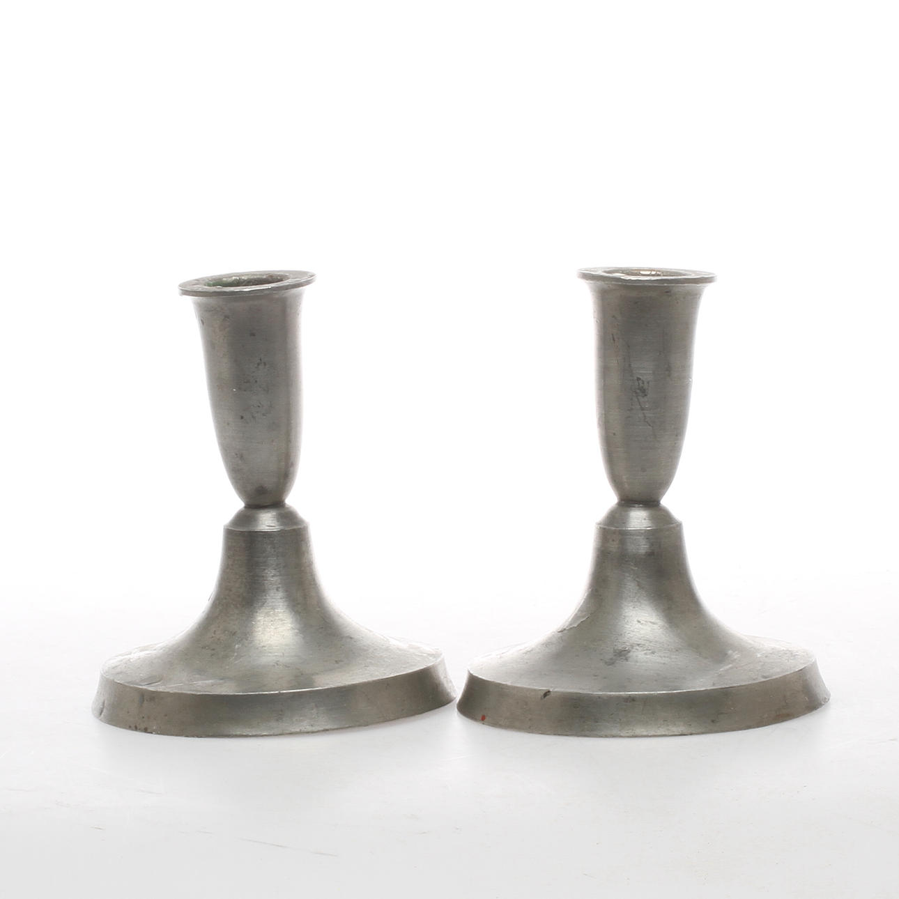 LJUSSTAKAR, 1 par, tenn, Just Andersen, Danmark.