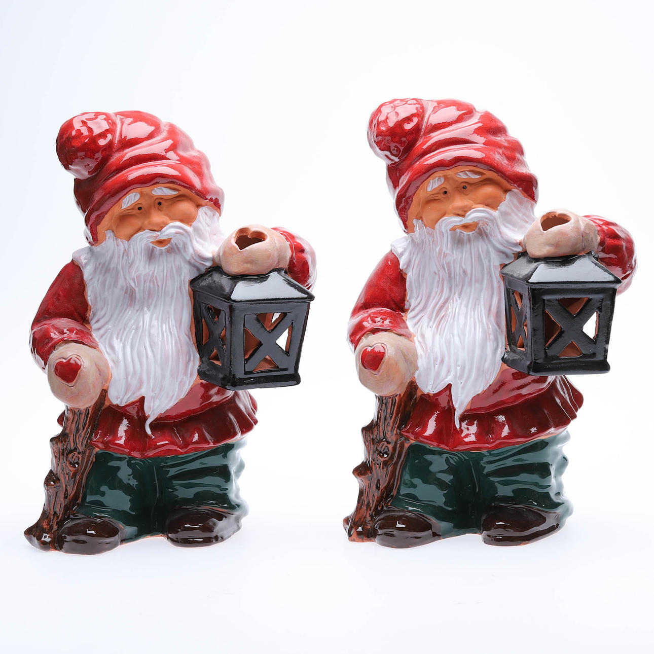 TOMTAR, 2 st, Keramik Gunilla Ericsson, Gabriel.