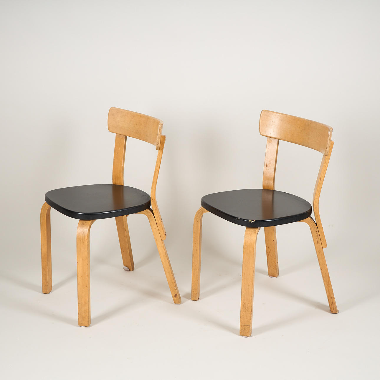 ALVAR AALTO. TWO CHAIRS, model 69, Artek.