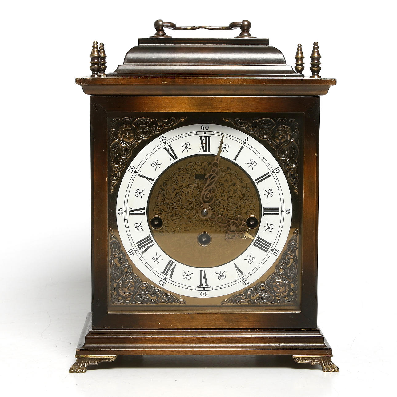 BORDSUR, barockstil, ek och mässing, Kienzle, 1900-tal.