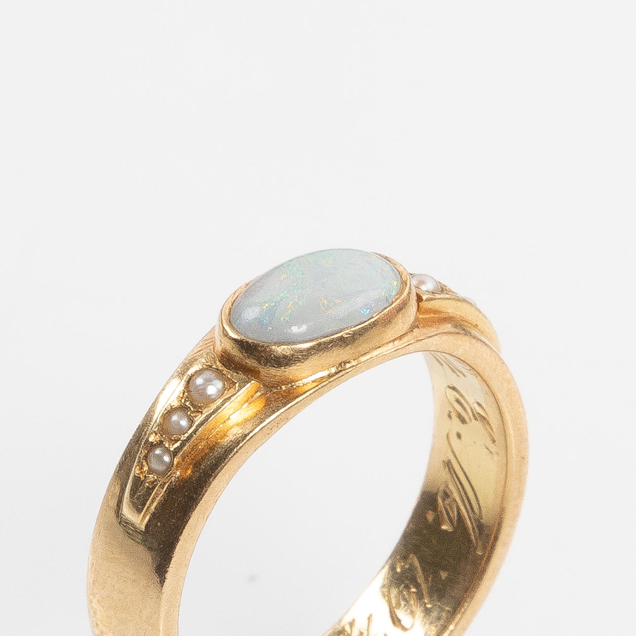 CLAES ADOLF SANDBERG, antik ring, 18K guld, Helsingborg 1907.