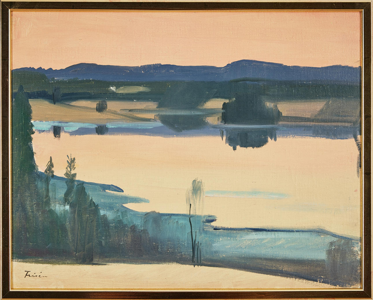 VERA FRISÉN. Landscape, dusk.