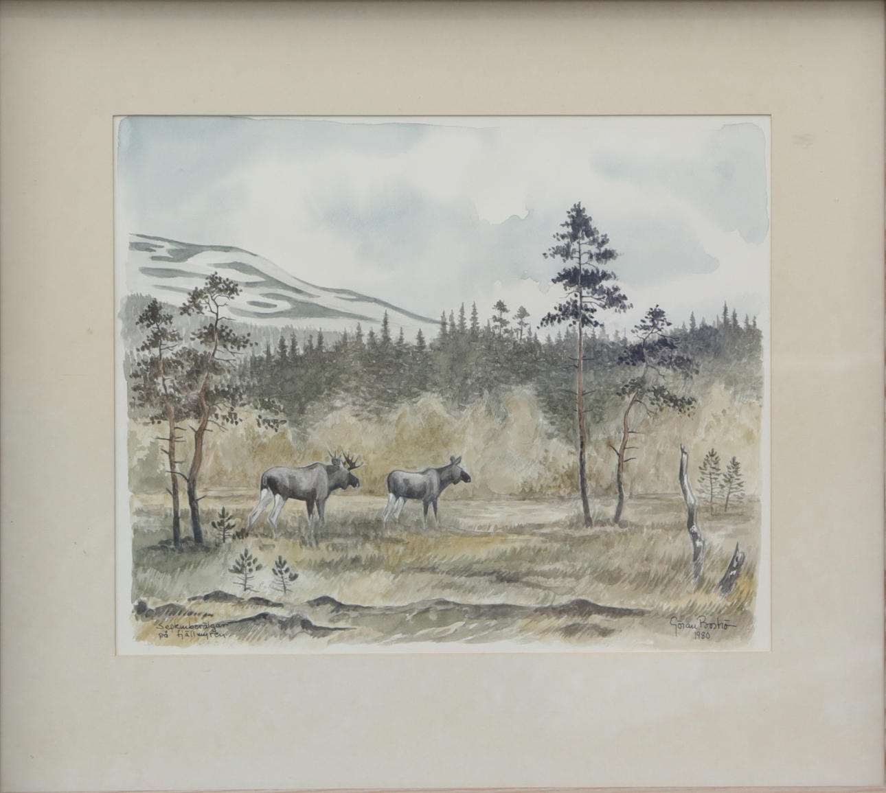 GÖRAN BOSTRÖM. WATERCOLOUR, signed, 1980.