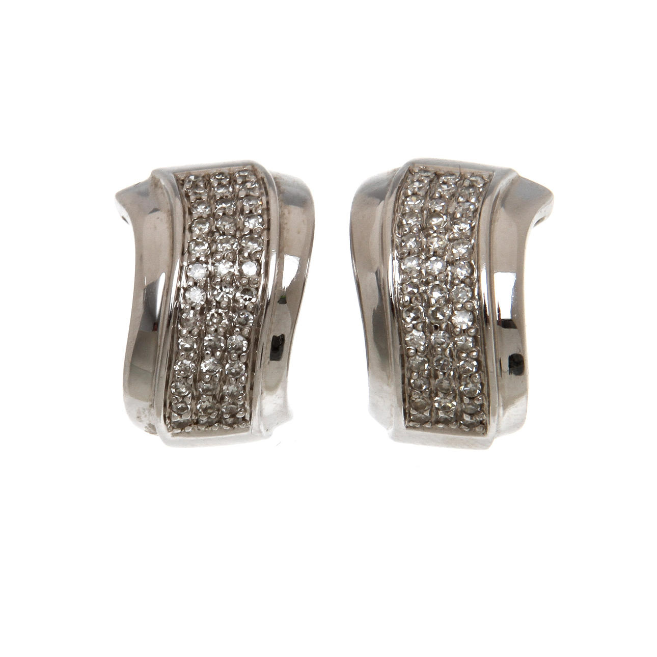 ÖRHÄNGEN, ett par , 18K vitguld med diamanter, totalt ca 0,50 ct. Vikt 5,5 g.