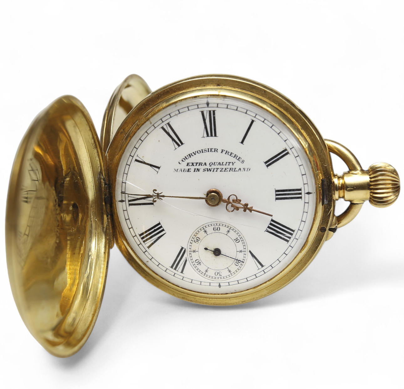 POCKET WATCH, savonet, gold 18 K. Extra Quality, made in