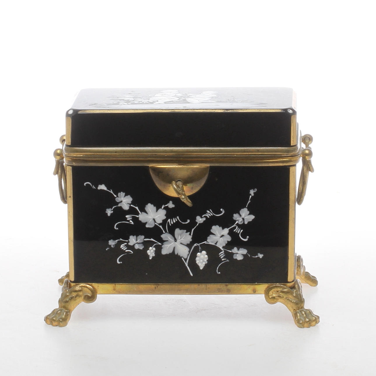 SKRIN, glas, Mary Gregory-stil,1900-tal.