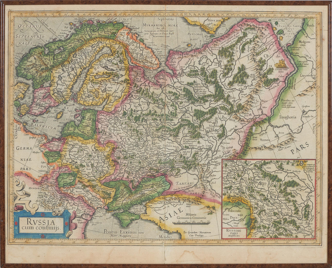 MAPA. Rusia, Gerardus Mercator, Duysburg.