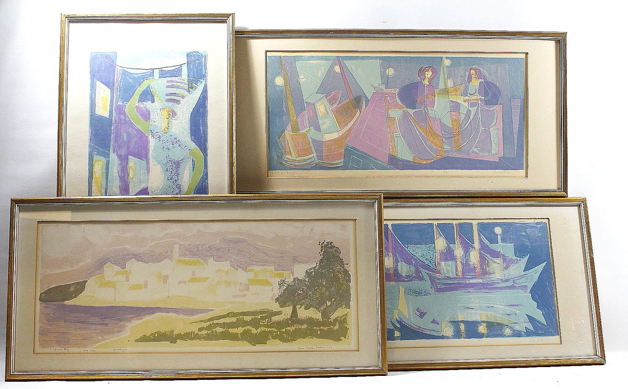 STURE WIKSTRÖM. litografier, 4 st, signerade.