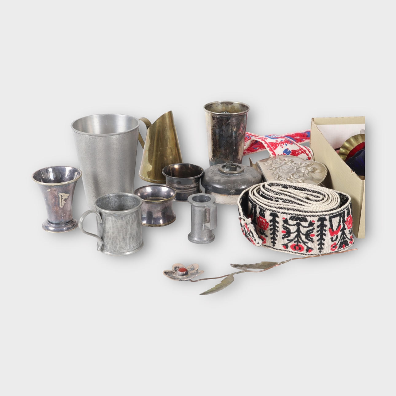 A miscellaneous, brass/glass, 20th century.