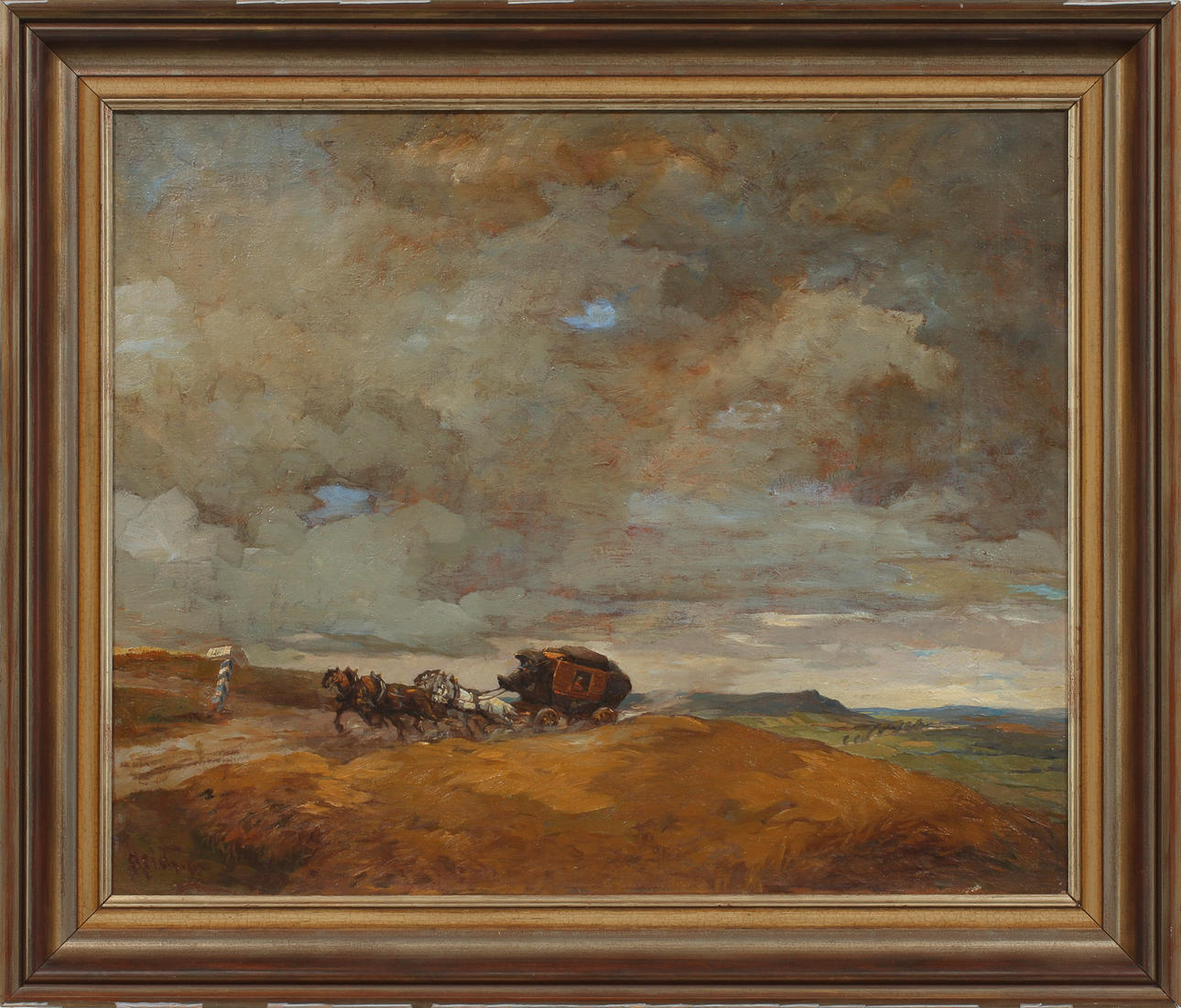 OIDENTIFIERAD KONSTNÄR. olja på duk, otydl sign.