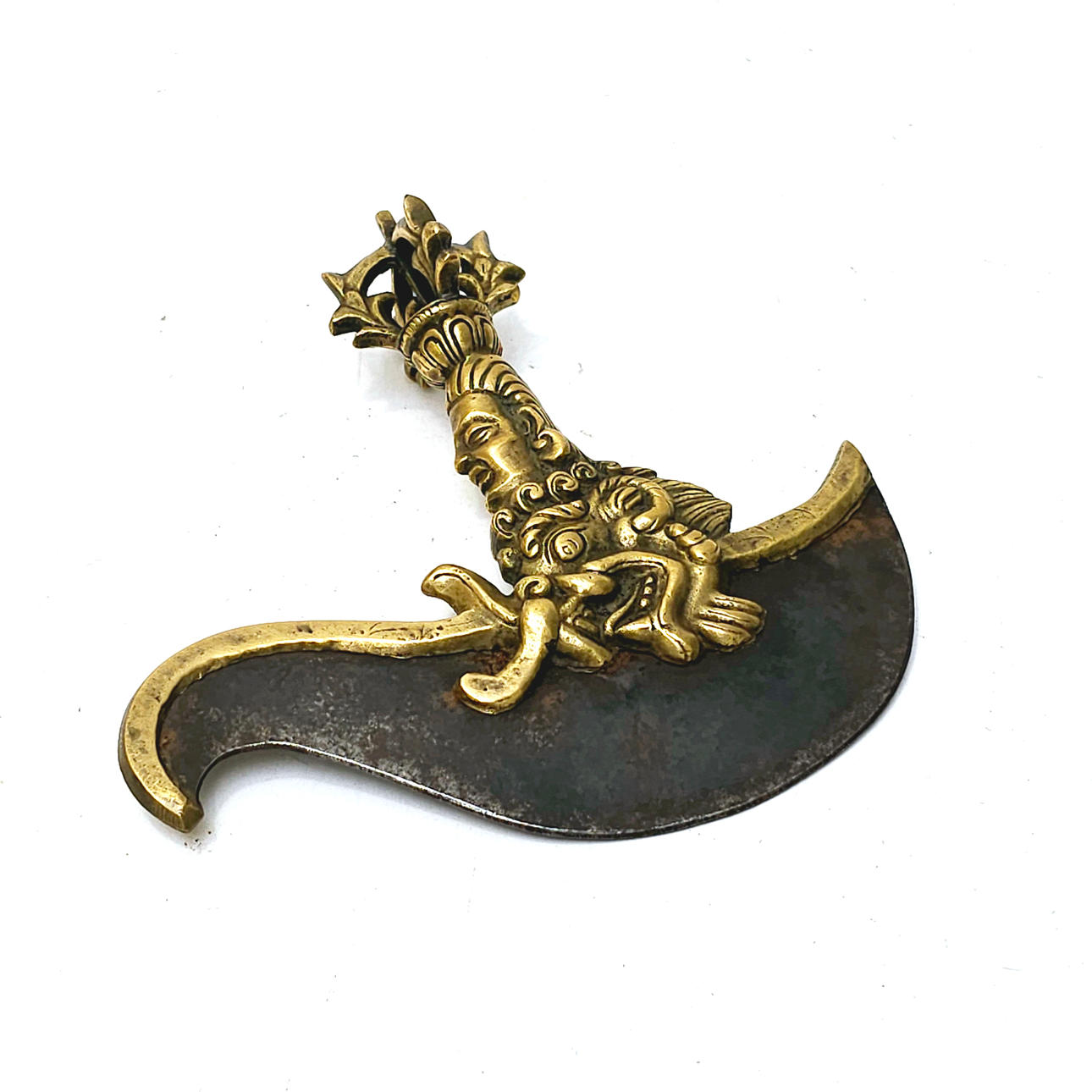 DAGA "AZTECA" EN HIERRO Y BRONCE. SIGLO XX.