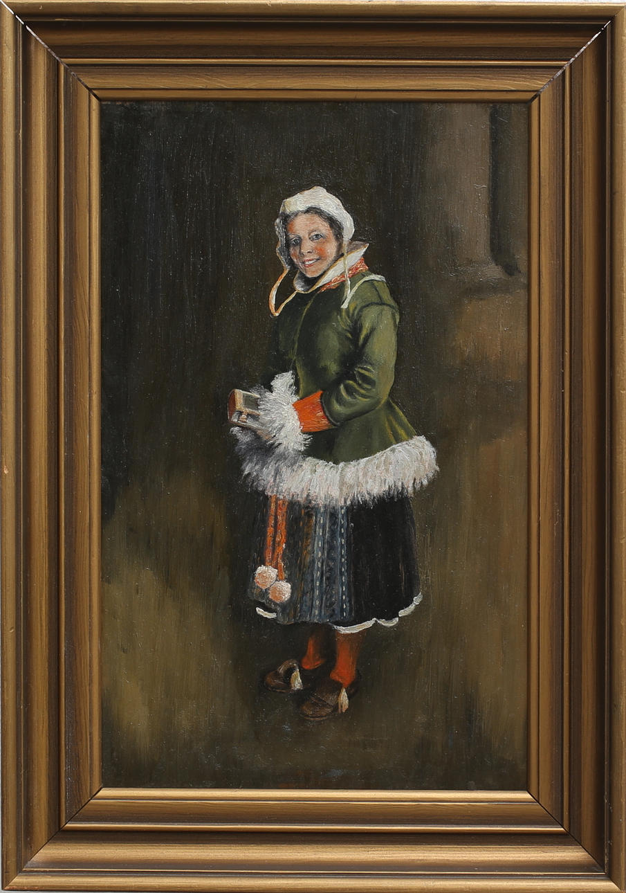 OIDENTIFIERAD KONSTNÄR. Dalkulla, olja på pannå, osignerad.