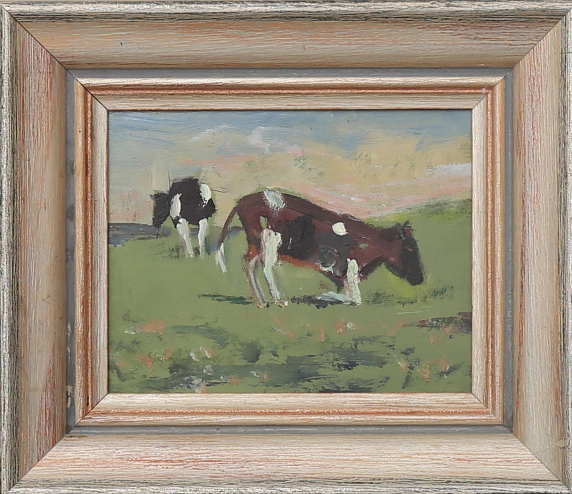 SIGFRID BENGTSSON. Kor, olja på pannå, signerad.