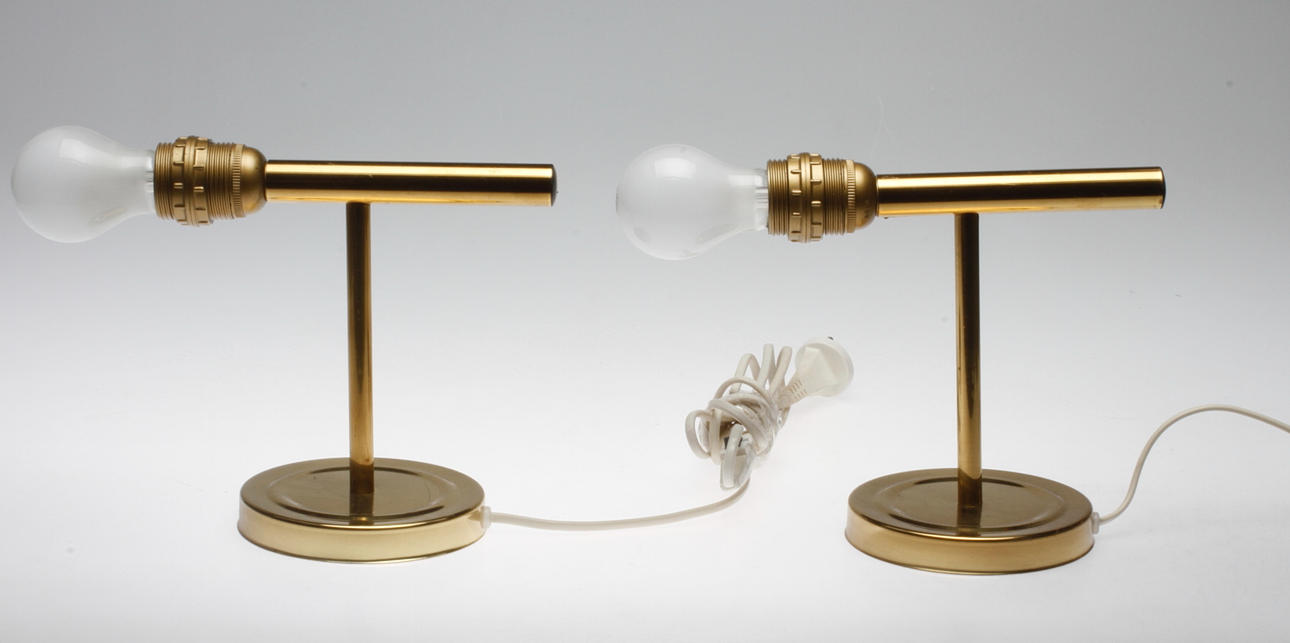 VÄGGLAMPOR, ett par, Abo Rander, Danmark, 1900-talets andra hälft.