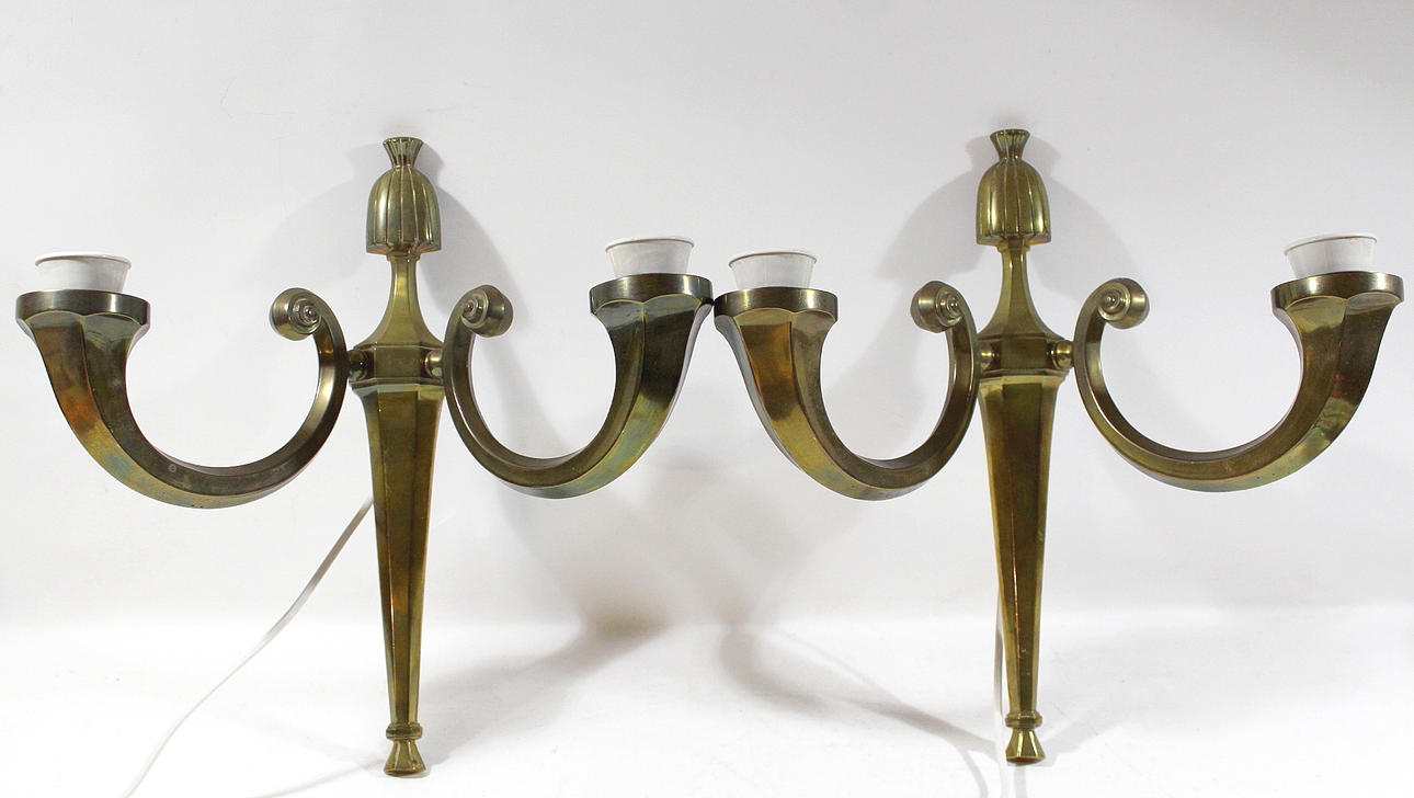 LAMPETTER, mässing, 1900-talets första hälft.