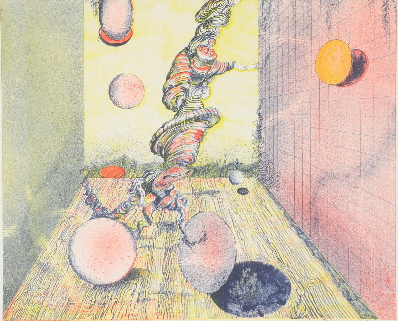 THORMOD LARSEN. Färglitografi.