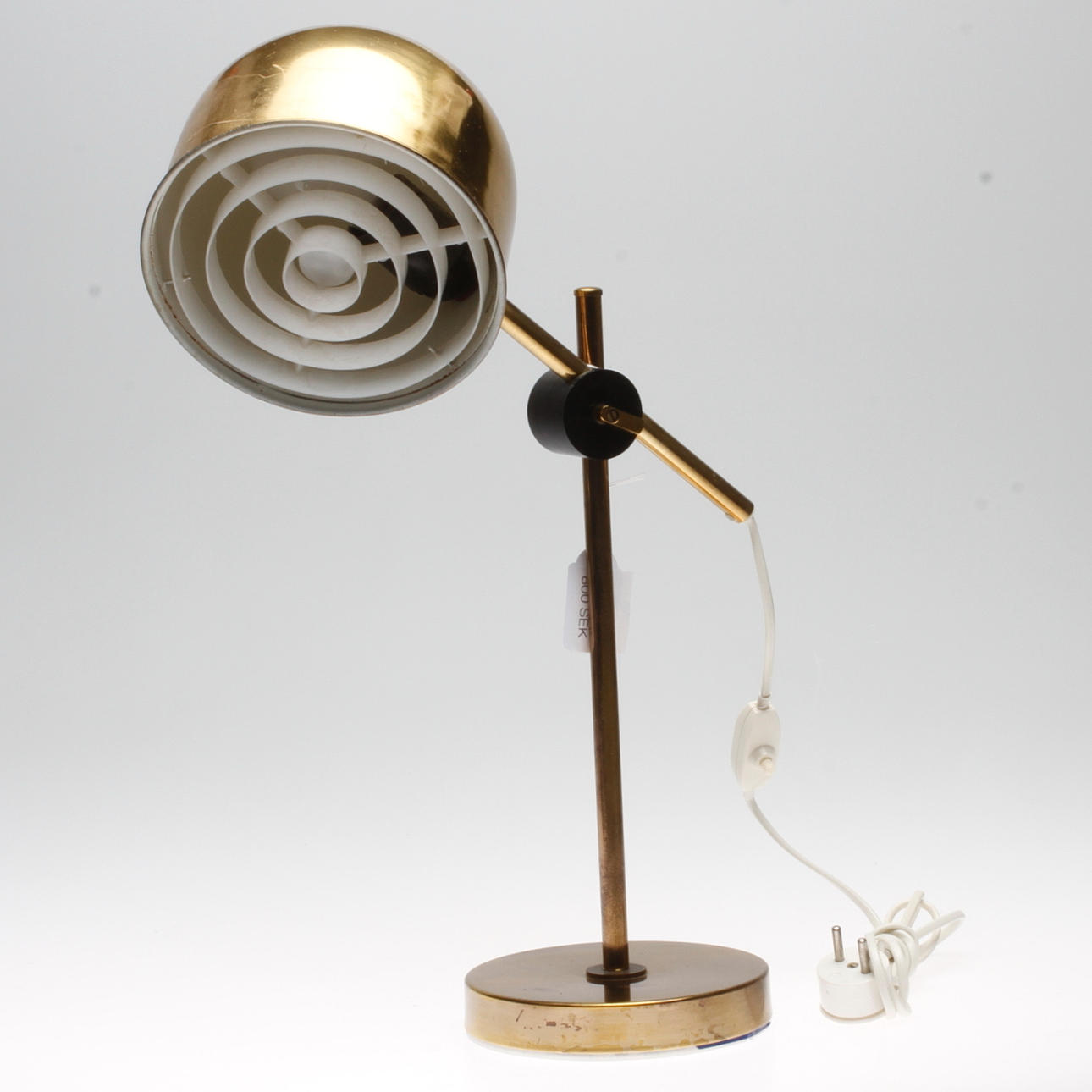 SKRIVBORDSLAMPA, mässing, Tyringe Konsthantverk, 1960/70-tal.