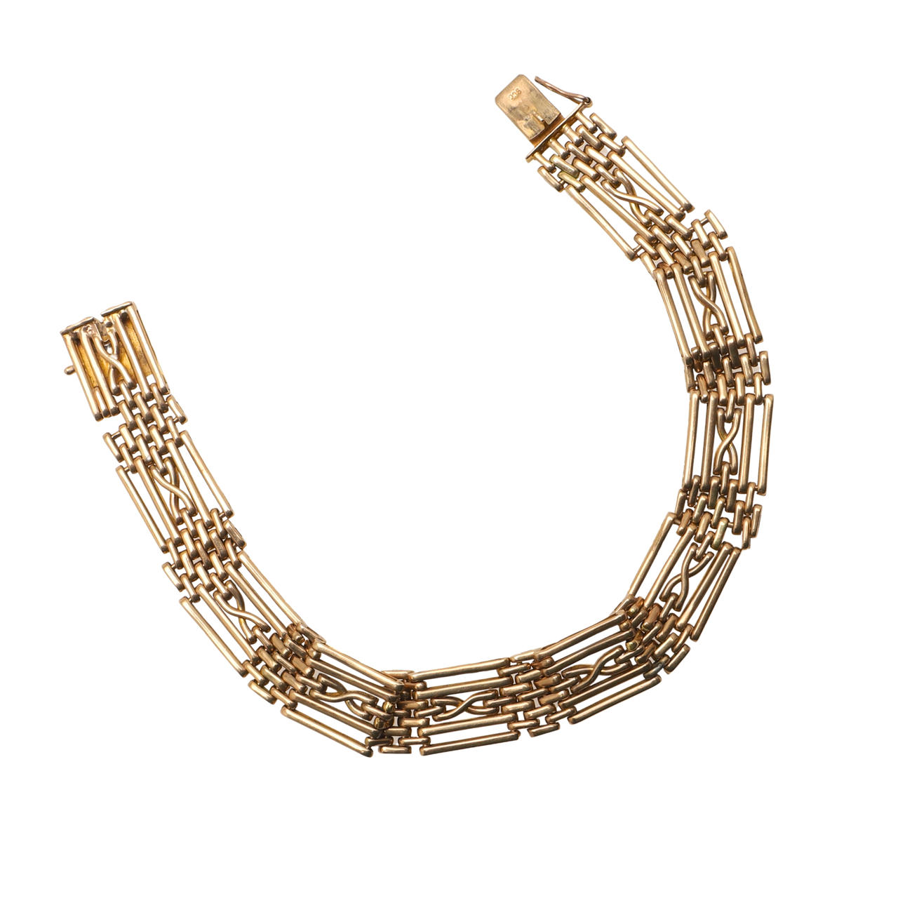 ETT 9CT GULD FINT GRINDLÄNKARMBAND.