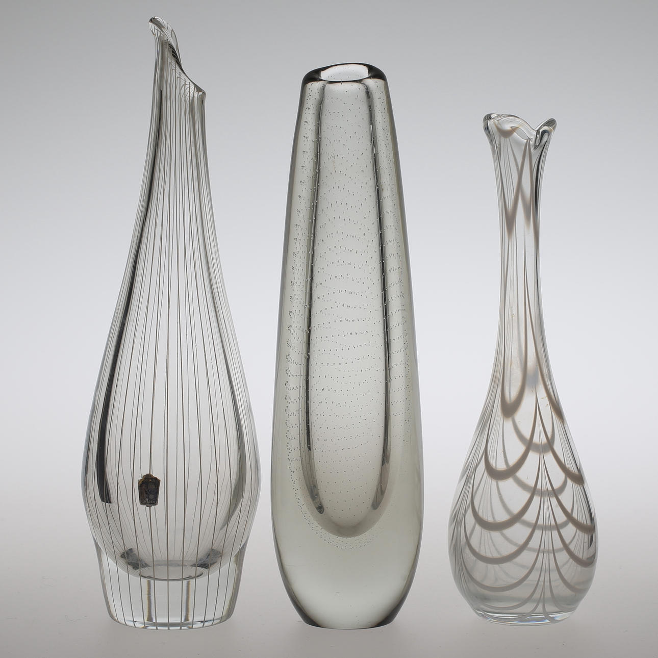 VASER, 3 st, glas, bl.a Johansfors.