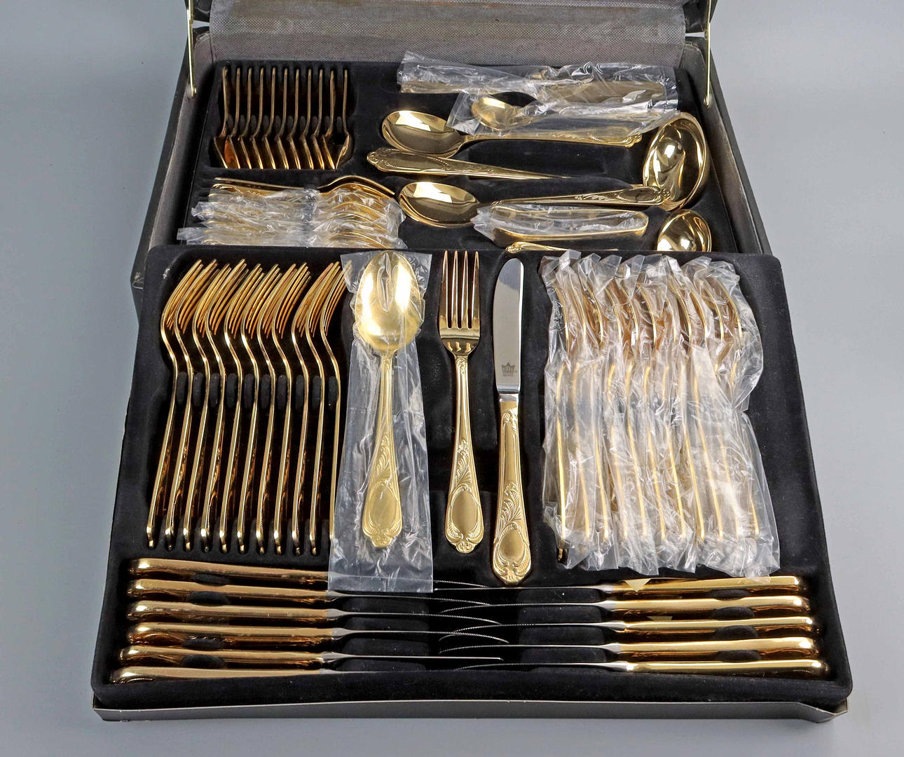 LUXUS BESTECK, 23/24 Karat vergoldet, Solingen Germany. Silber & Metall - Sonstige Metallobjekte
