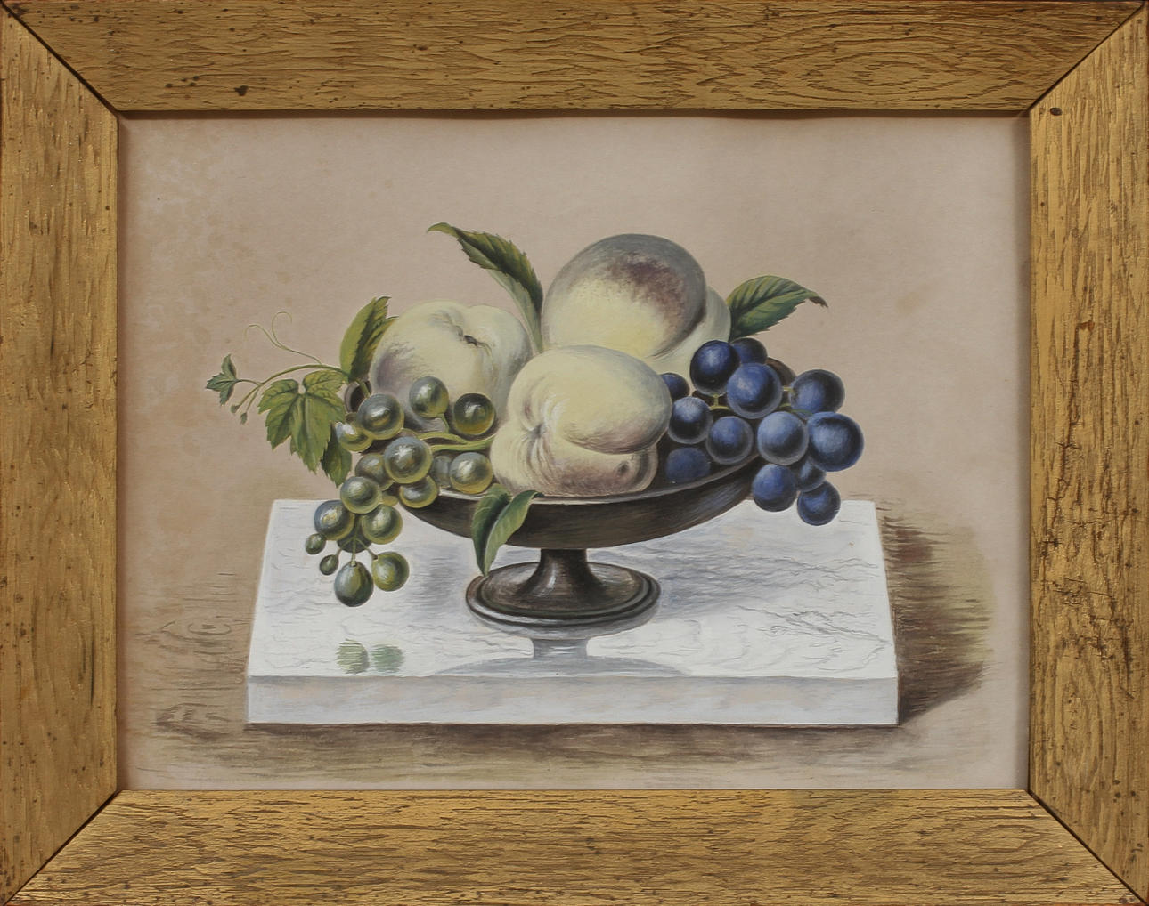 OIDENTIFIERAD KONSTNÄR. Stilleben med frukter, gouache på papper, osignerad.