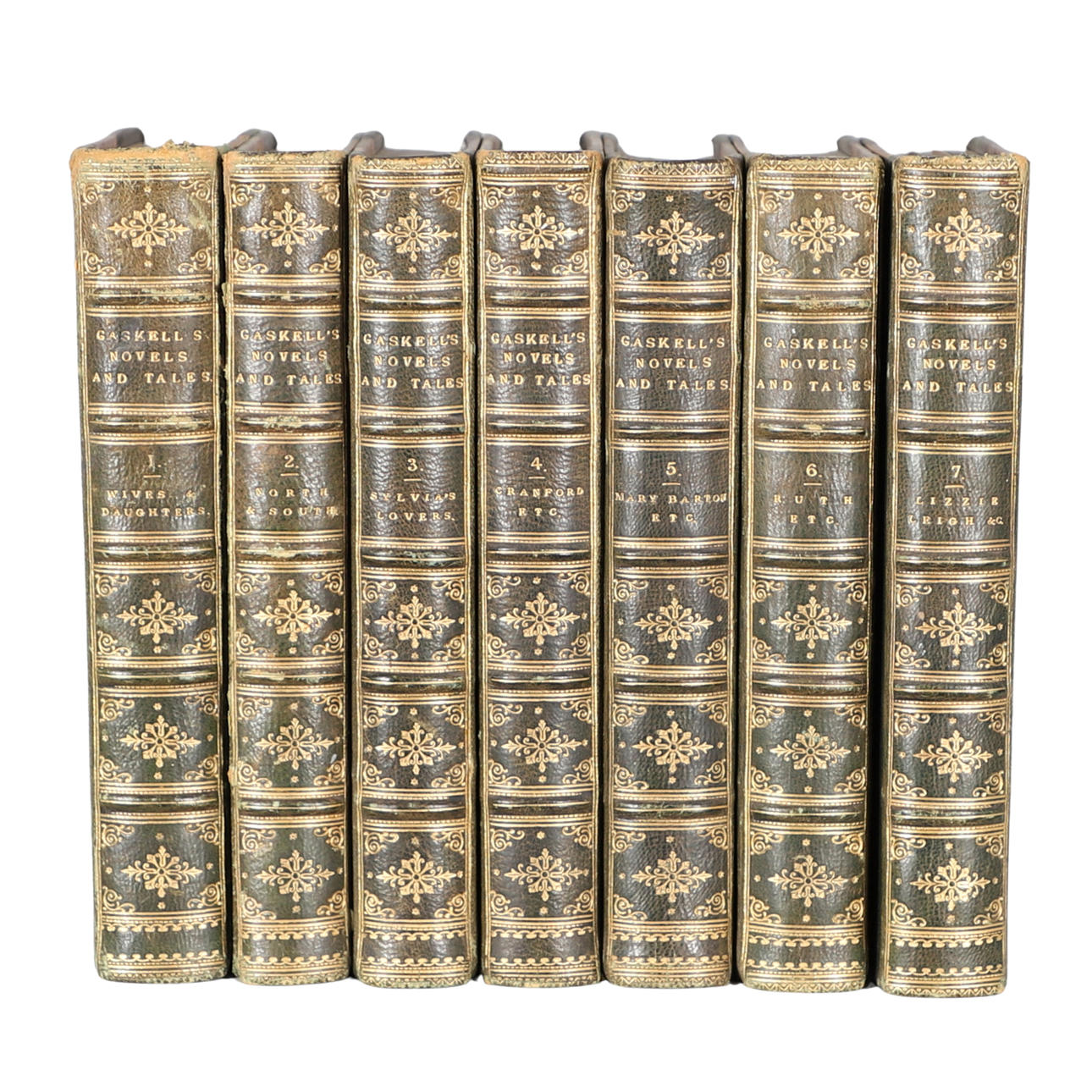ELIZABETH GASKELL. Novels and Tales, 7 Volumes, 1882-88. Books, Maps ...