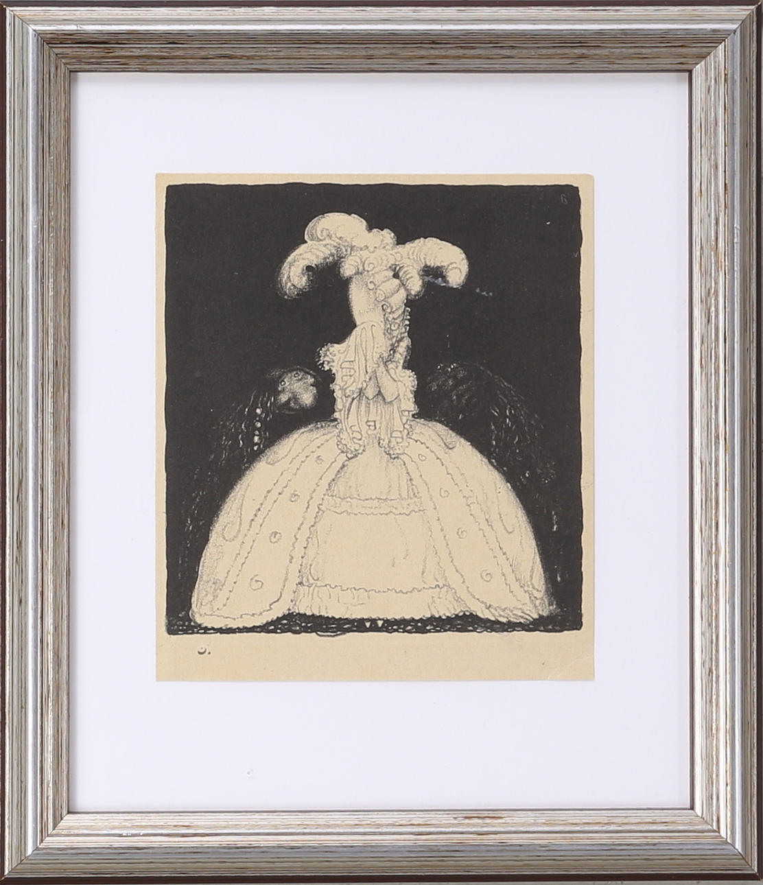 JOHN BAUER. Litografi ur serien "Troll" 1915, nr 5 "Två friare".