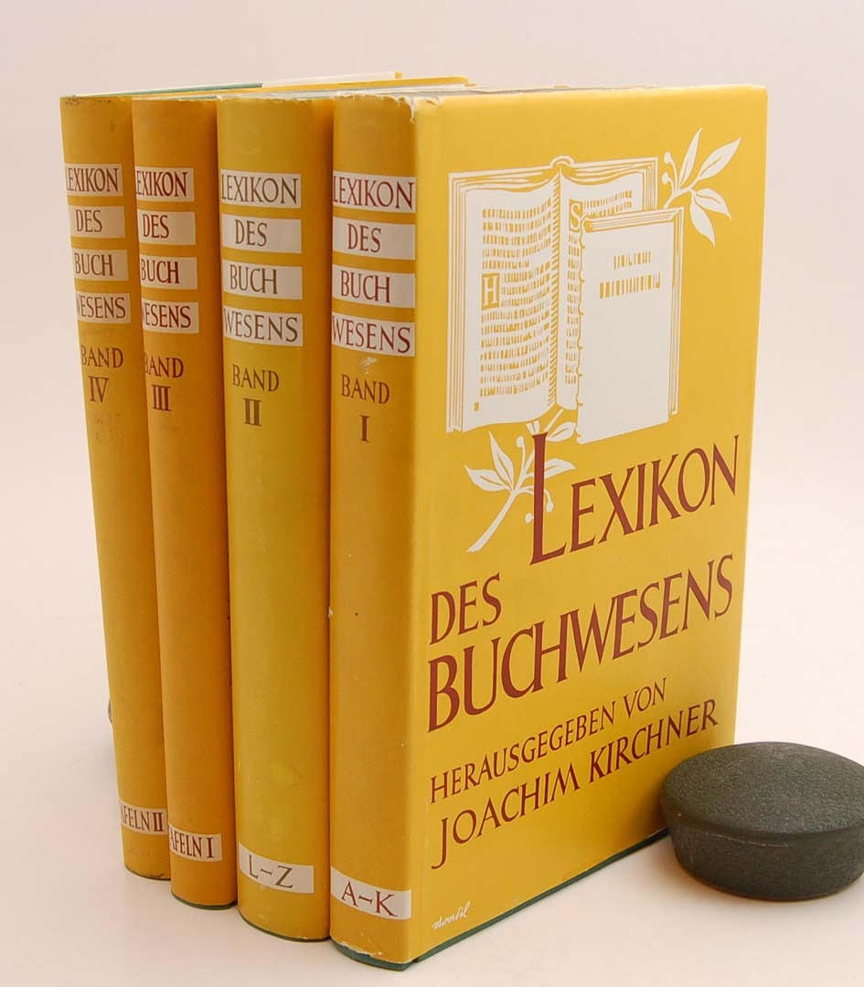 JOACHIM KIRCHNER. Lexikon des Buchwesens.