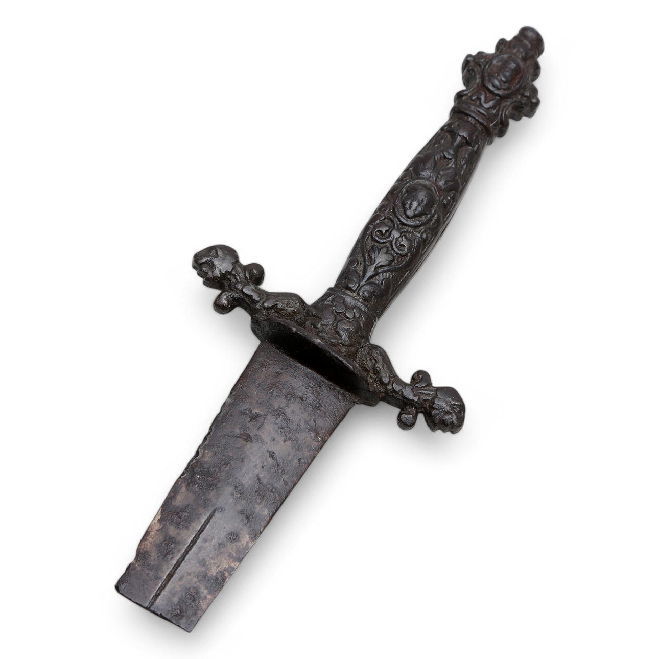 Two Neo-Renaissance cast-iron sword's grips, early decades of the 20th ...