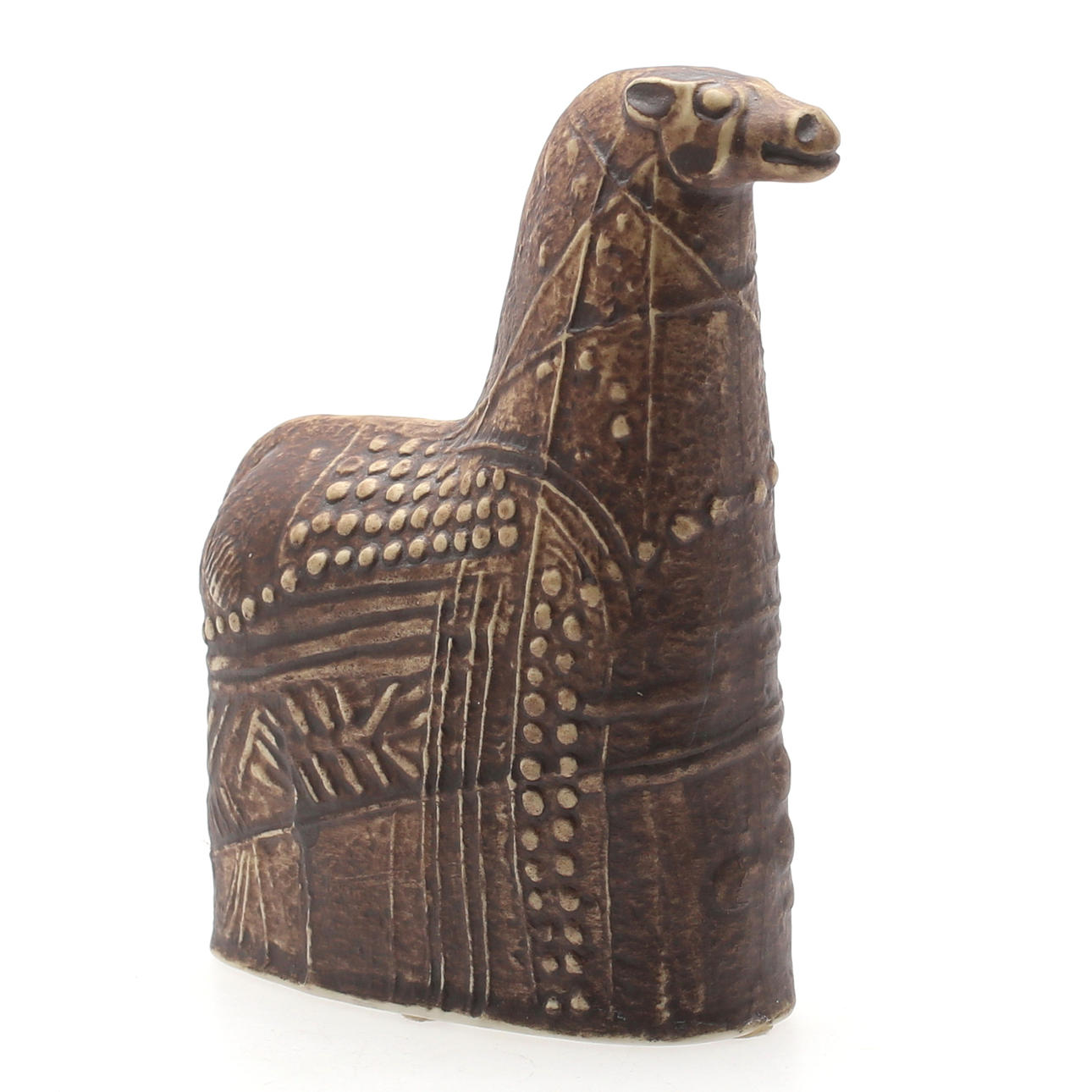 SKULPTUR, häst, Bertil Vallien, Rörstrand, stengods, signerad, 1900-talets andra hälft.