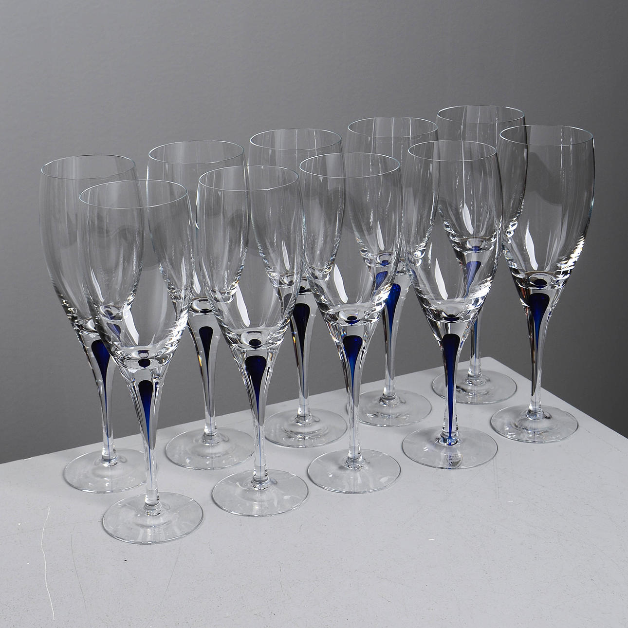 ERIKA LAGERBIELKE. Weingläser, 10 Stück, „Intermezzo“, Orrefors.