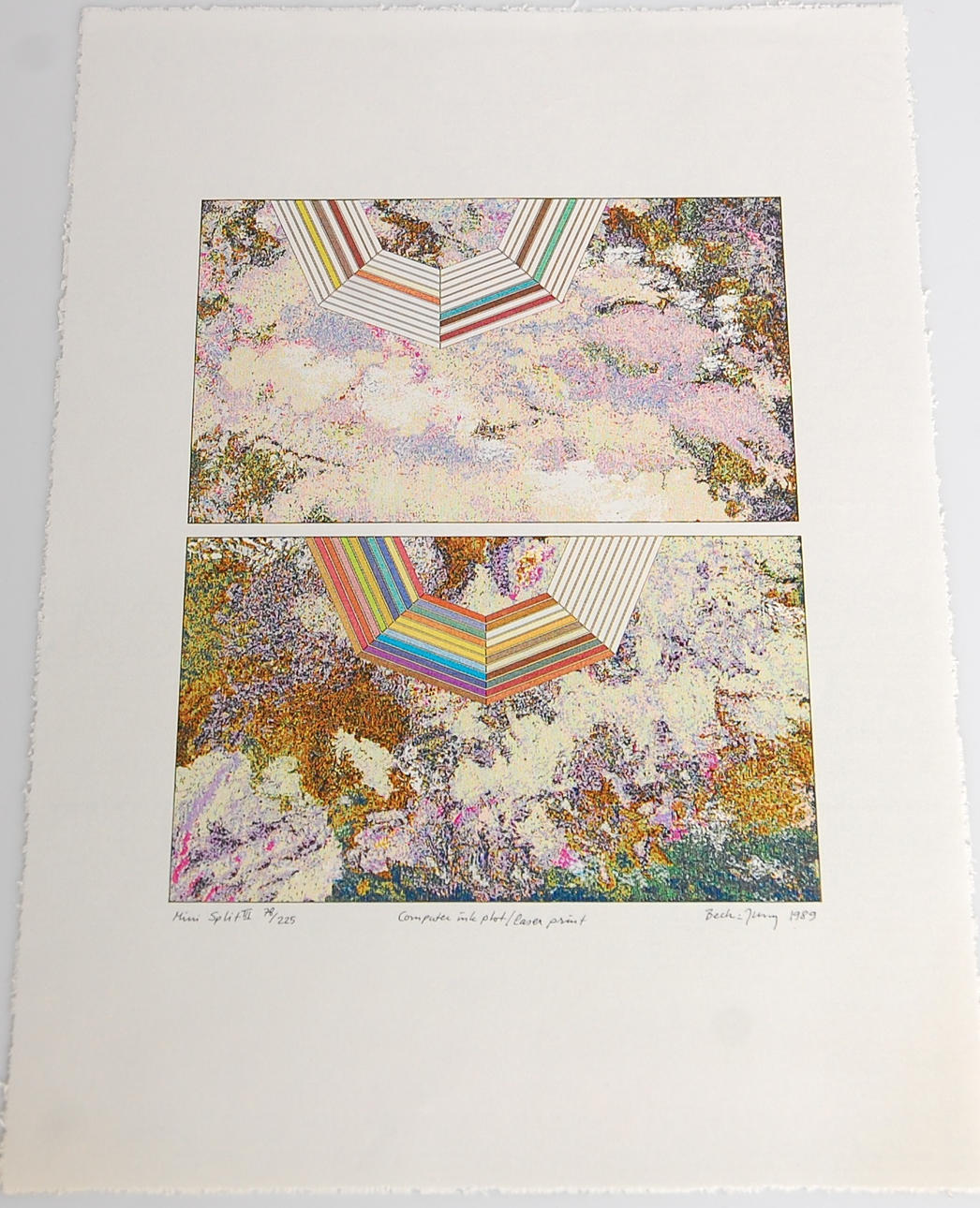 BECK & JUNG. FÄRGLITOGRAFI," Mini split " signerad, numrerad 78/225.