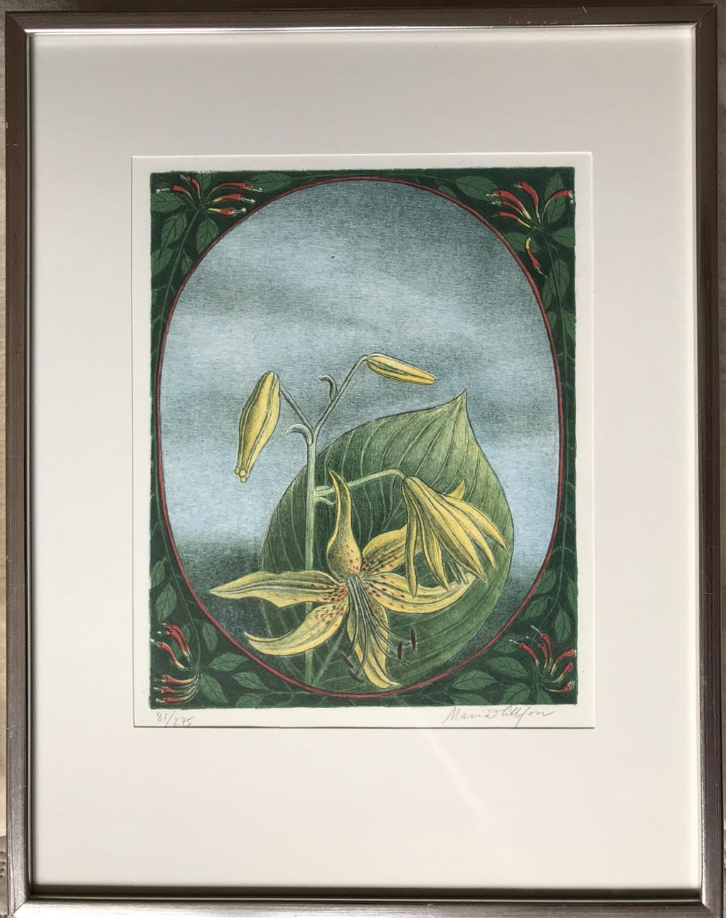MARIA HILLFON. LITHOGRAPHY, signed and numbered.