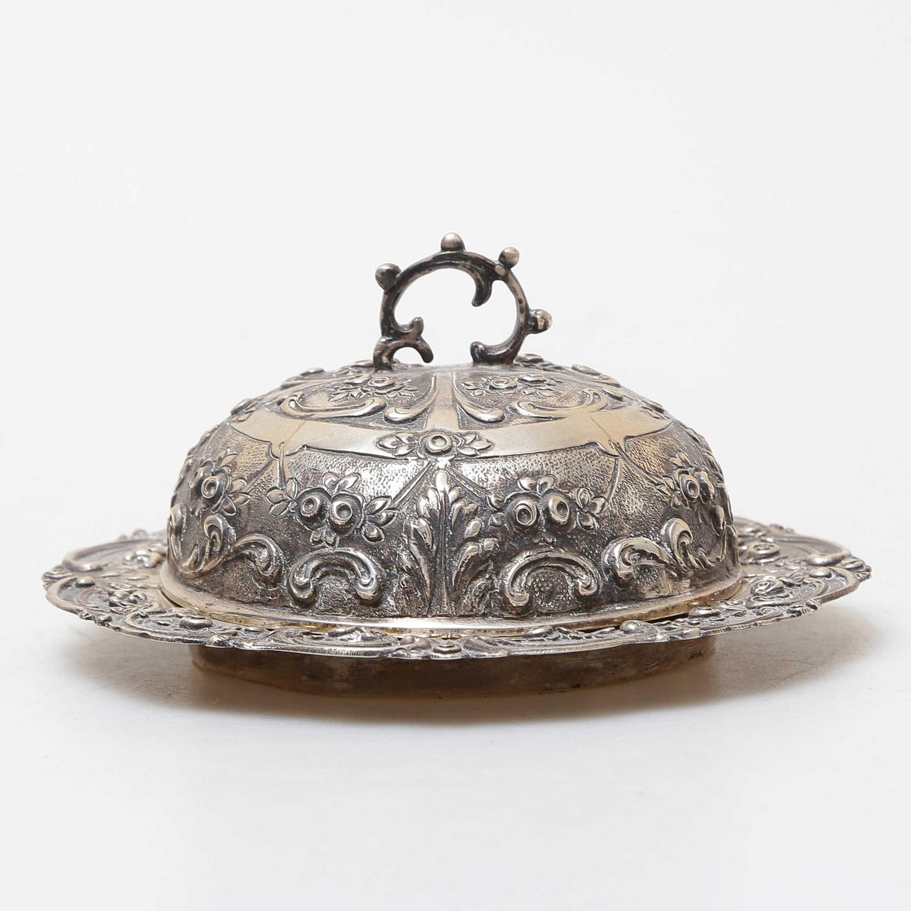 OLDER BUTTER BOX, REAL SILVER.