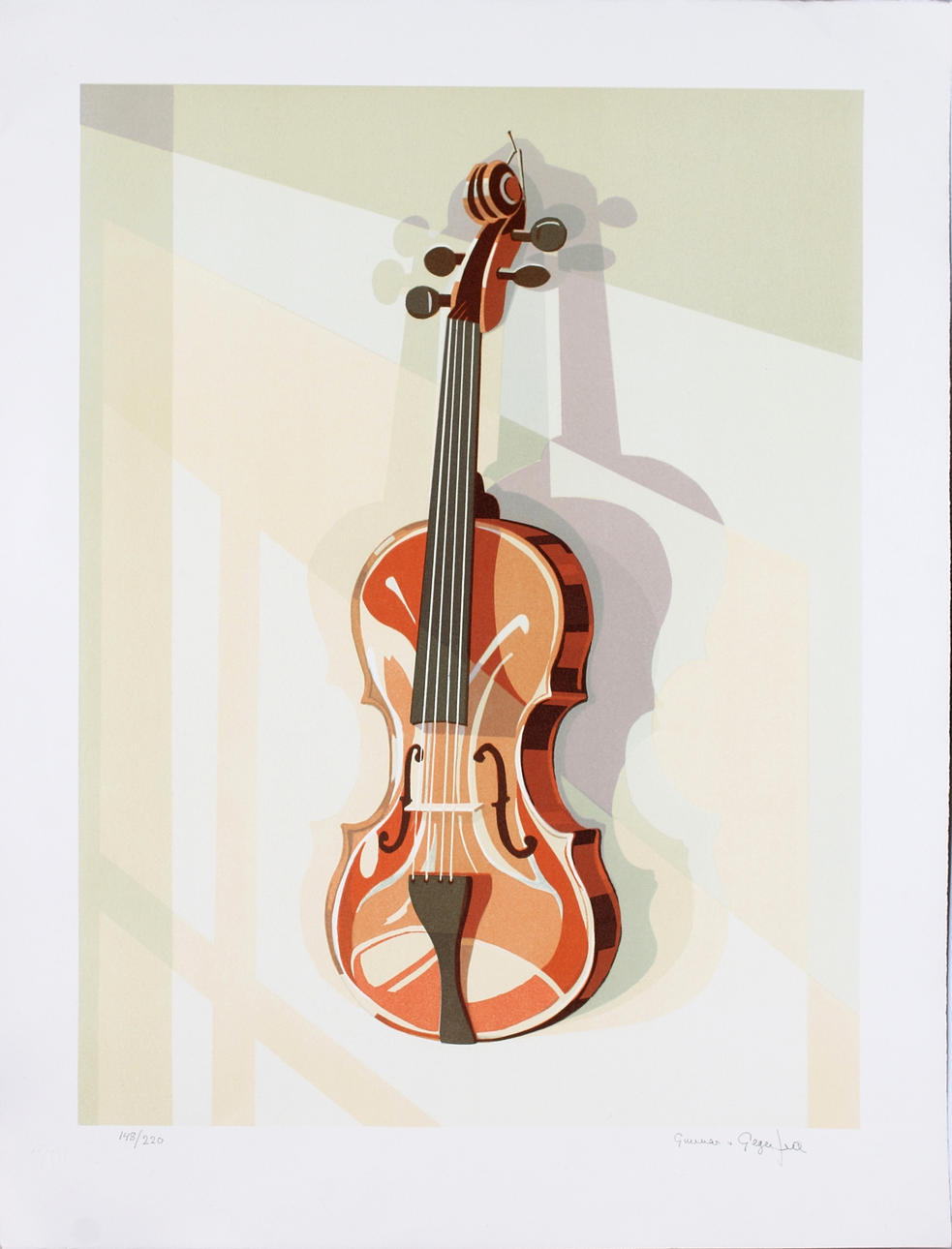 GUNNAR VON GEGERFELT. Fiol, färglitografi, signerad och numrerad 148/220.