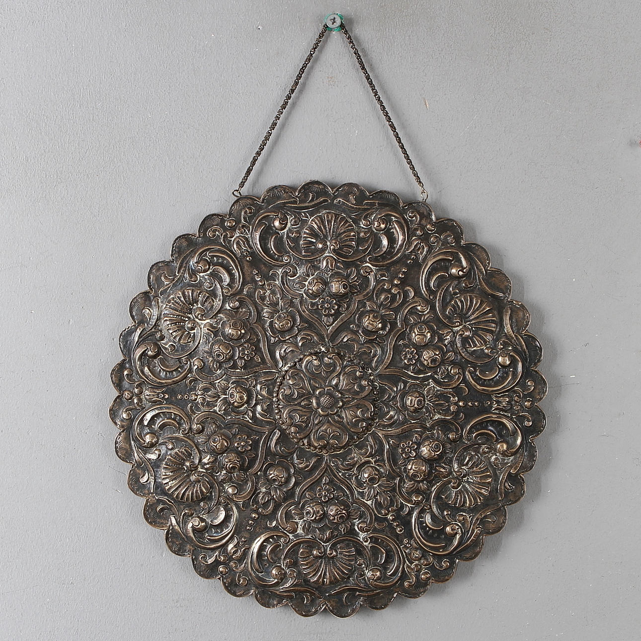 TURKISH WEDDING MIRROR with silver frame, 19th/20th century.