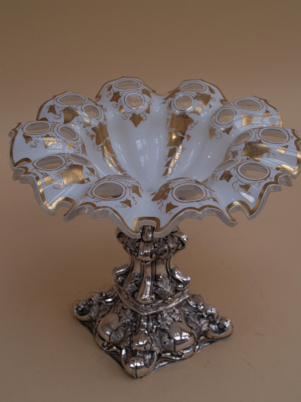 SKÅL, 1800-tal, silver, glas.