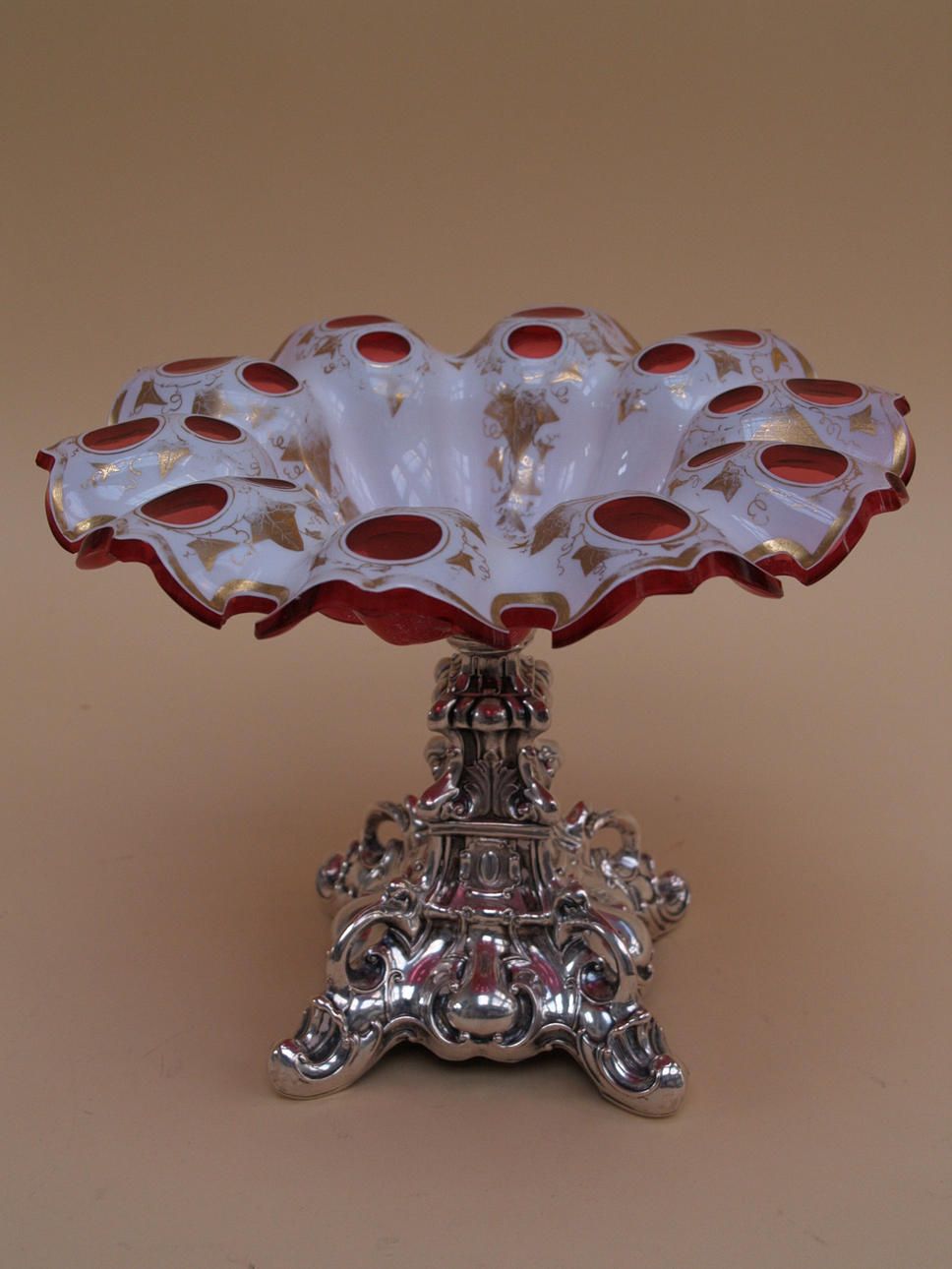 SKÅL, silver, tenn, 1800-tal.