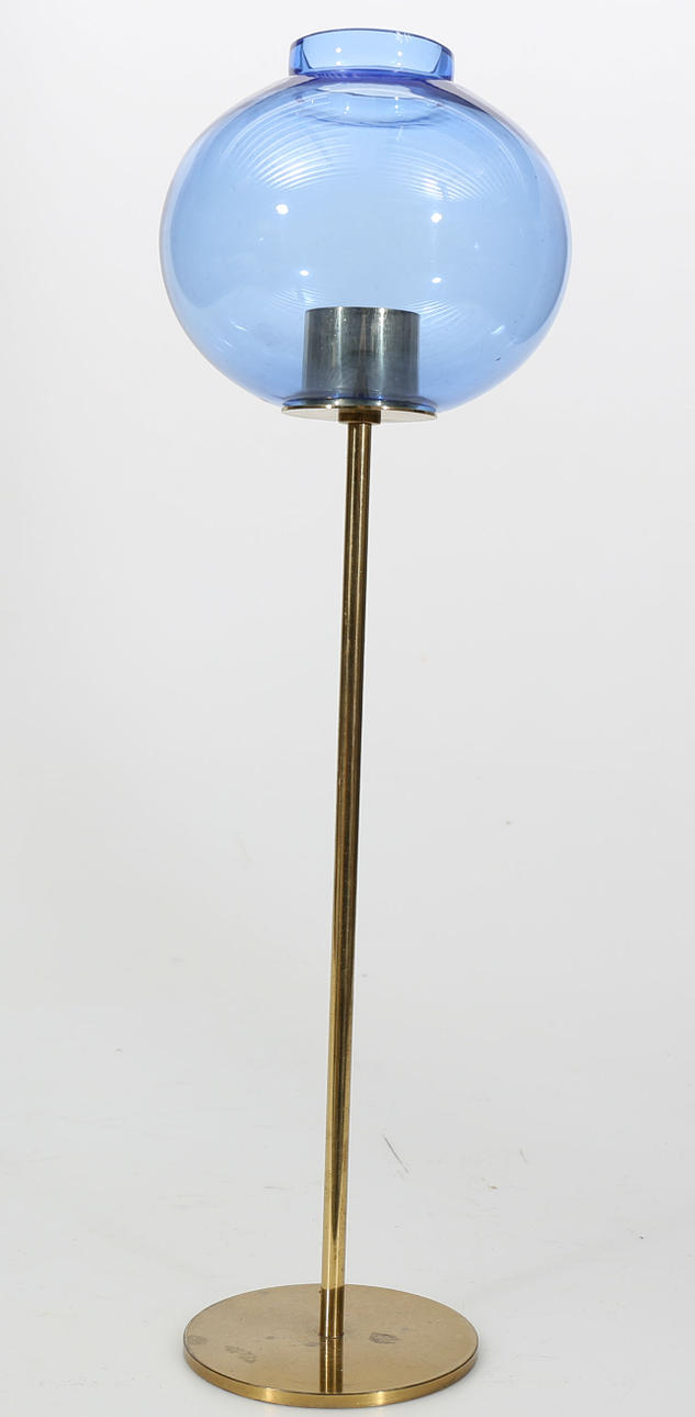 LJUSSTAKE, mässing och glaskupa, Hans Agne Jakobsson, Markaryd.